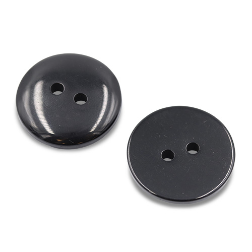 19711 Sullivans 20mm Round Plastic Button With Two Holes - Black - 50 In A Tube