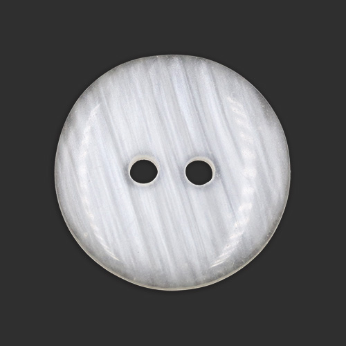 19712 Sullivans 20mm Round Plastic Button With Two Holes - Frosted White - Bag Of 100