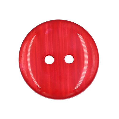 19713 Sullivans 20mm Round Plastic Button With Two Holes - Frosted Red - Bag Of 100