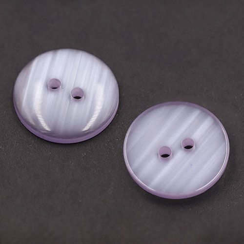 19716 Sullivans 20mm Round Plastic Button With Two Holes - Frosted Lilac - Bag Of 100