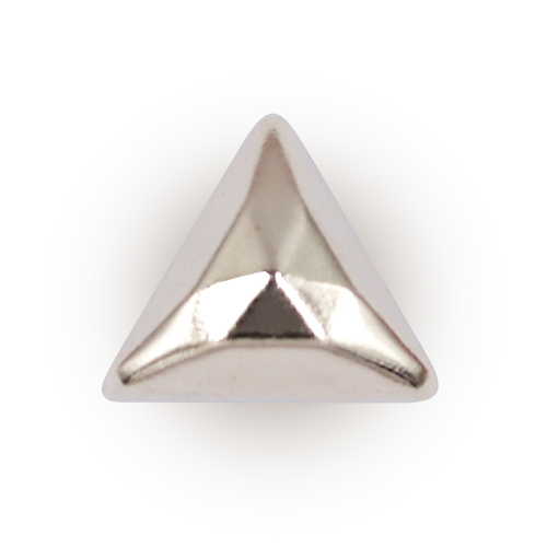 19886 Sullivans 9mm Raised Triangle Stud - Silver - 100 In A Tube