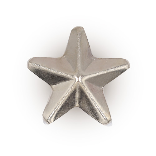 19891 Sullivans 15mm Raised Star Stud - Silver - 130 In A Tube