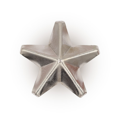 19892 Sullivans 19mm Raised Star Stud - Silver - 96 In A Tube