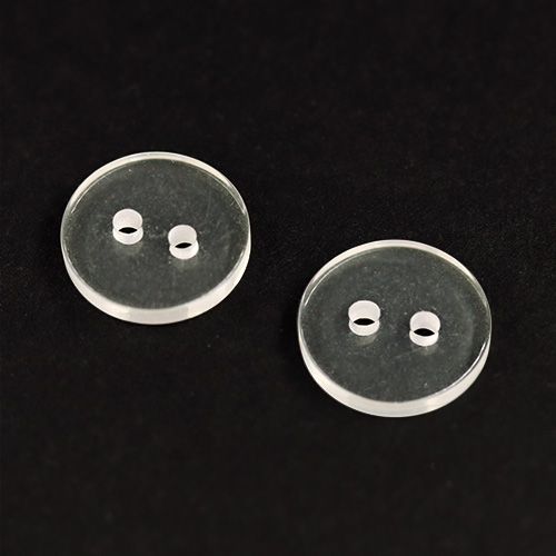 20109 Sullivans Buttons Card - 13mm Clear Buttons With Two Holes - 5pcs