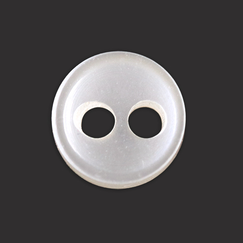 20199 Sullivans 5mm Two Hole Cup Doll Plastic Buttons - White - 300 In A Tube