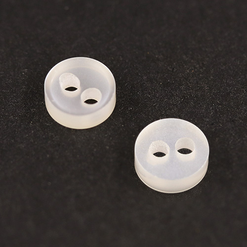 20199 Sullivans 5mm Two Hole Cup Doll Plastic Buttons - White - 300 In A Tube