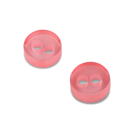 20203 Sullivans 5mm Two Hole Cup Doll Plastic Buttons - Pink - 300 In A Tube