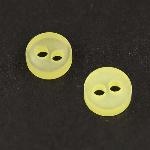 20205 Sullivans 5mm Two Hole Cup Doll Plastic Buttons - Lemon - 300 In A Tube