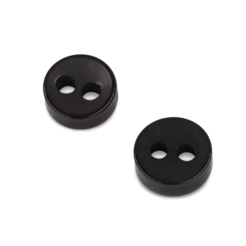 20208 Sullivans 5mm Two Hole Cup Doll Plastic Buttons - Black - 300 In A Tube