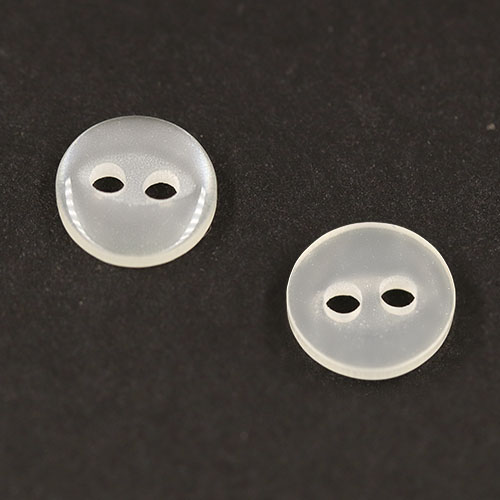 20229 Sullivans 8mm Two Hole Fish Eye Doll Plastic  Buttons - White - 180 In A Tube