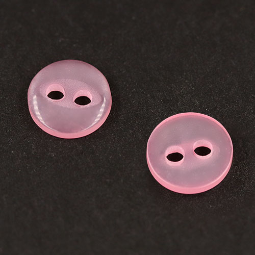 20232 Sullivans 8mm Two Hole Fish Eye Doll Plastic  Buttons - Pink - 180 In A Tube