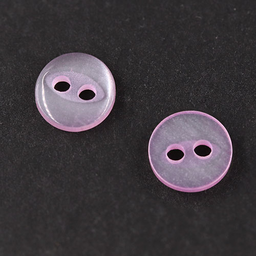 20235 Sullivans 8mm Two Hole Fish Eye Doll Plastic  Buttons - Lilac - 180 In A Tube