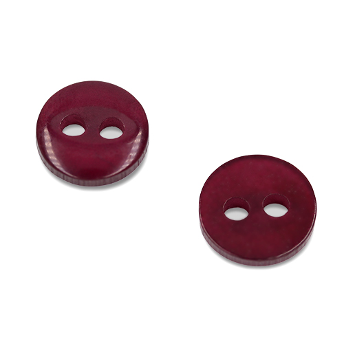 20237 Sullivans 8mm Two Hole Fish Eye Doll Plastic  Buttons - Wine - 180 In A Tube