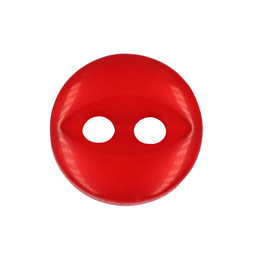 20238 Sullivans 8mm Two Hole Fish Eye Doll Plastic  Buttons - Red - 180 In A Tube