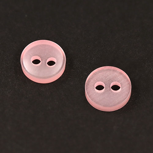 20242 Sullivans 8mm Two Hole Cup Doll Plastic Buttons - Pink - 180 In A Tube