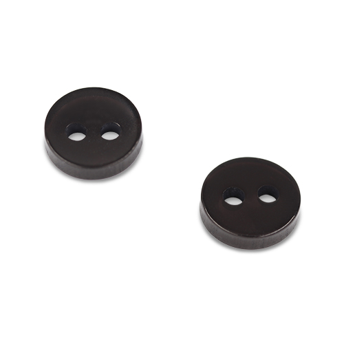 20246 Sullivans 8mm Two Hole Cup Doll Plastic Buttons - Black - 180 In A Tube