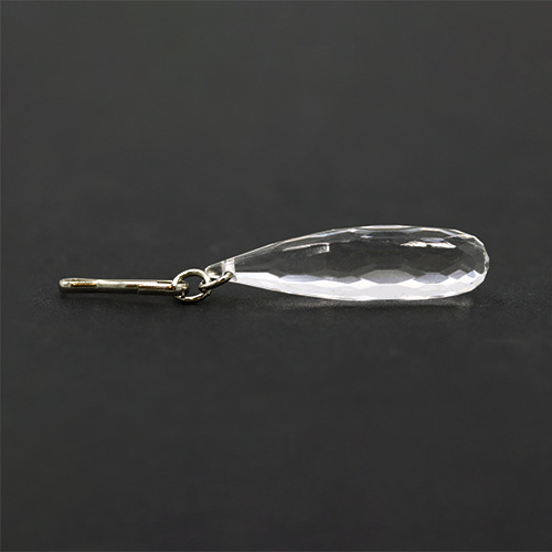 20258 Sullivans 38mm Crystal Zipper Pull - Clear Teardrop - 1 Pc