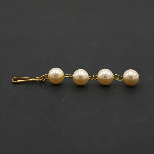 20262 Sullivans 50mm Pearl Zipper Pull - Gold String - 1 Pc
