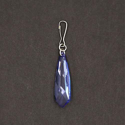 20266 Sullivans 38mm Crystal Zipper Pull - Blue Diamond - 1 Pc