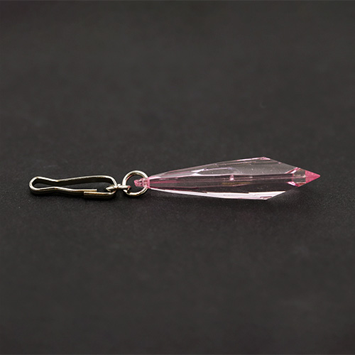 20267 Sullivans 38mm Crystal Zipper Pull - Pink Diamond - 1 Pc