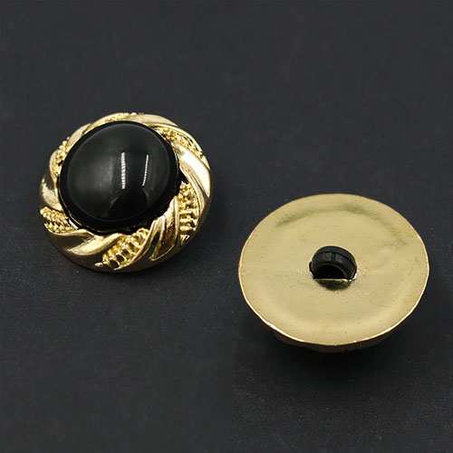20430 Plastic Button 23mm Gold Black