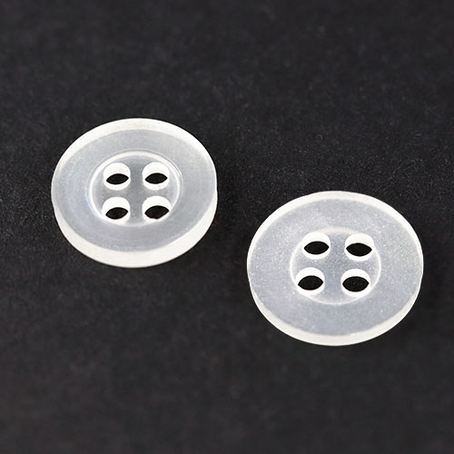 20546 Sullivans 12mm Round Plastic Button With Four Holes - White - 75 In A Tube