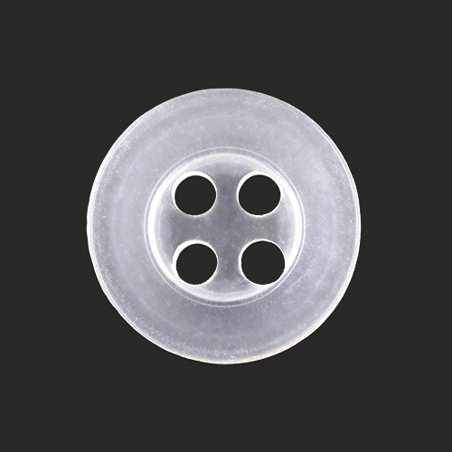 20547 Sullivans 12mm Round Plastic Button With Four Holes - White - Bag Of 100