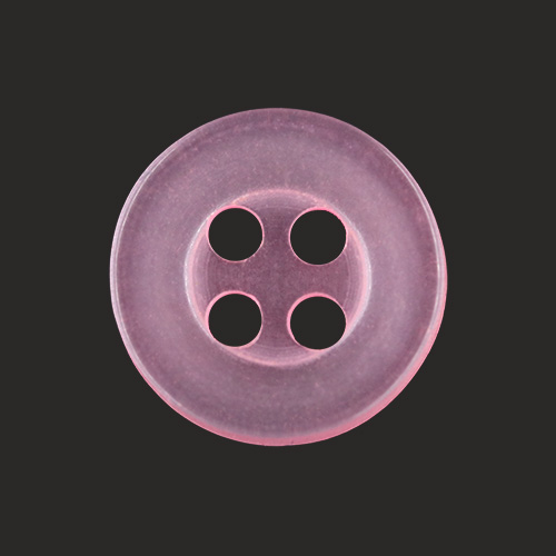 20548 Sullivans 12mm Round Plastic Button With Four Holes - Pink - 75 In A Tube