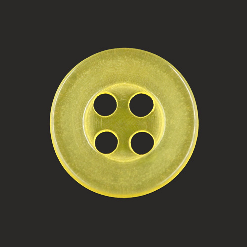 20550 Sullivans 12mm Round Plastic Button With Four Holes - Lemon - 75 In A Tube