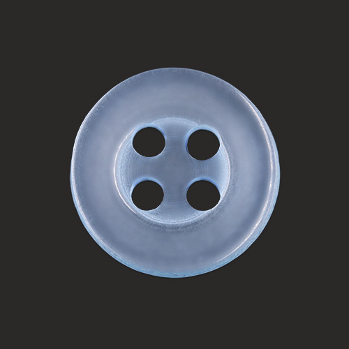 20552 Sullivans 12mm Round Plastic Button With Four Holes - Sky Blue - 75 In A Tube