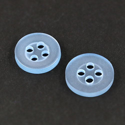 20553 Sullivans 12mm Round Plastic Button With Four Holes - Sky Blue - Bag Of 100