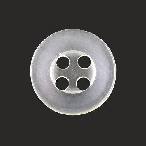 20554 Sullivans 12mm Round Plastic Button With Four Holes - Cream - 75 In A Tube