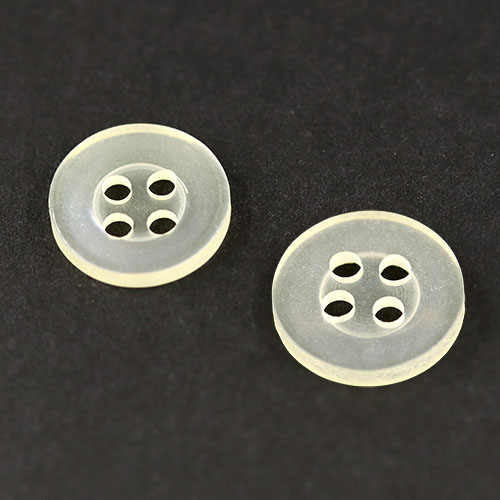 20554 Sullivans 12mm Round Plastic Button With Four Holes - Cream - 75 In A Tube