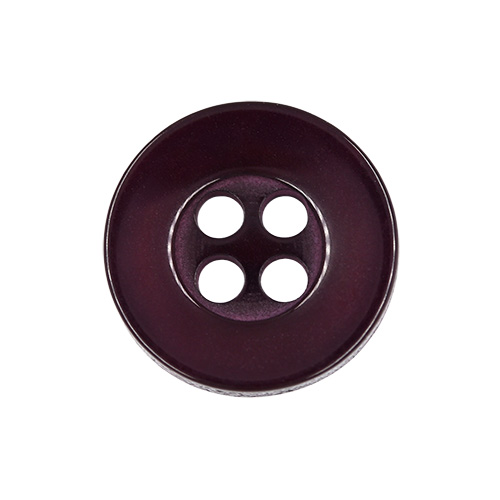 20557 Sullivans 12mm Round Plastic Button With Four Holes - Wine - Bag Of 100