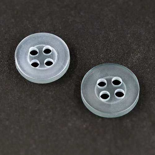 20558 Sullivans 12mm Round Plastic Button With Four Holes - Grey - 75 In A Tube