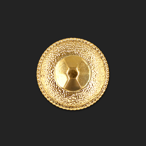 20561 Sullivans 15mm Round Plastic Button With Pinnacle - Gold - 35 In A Tube