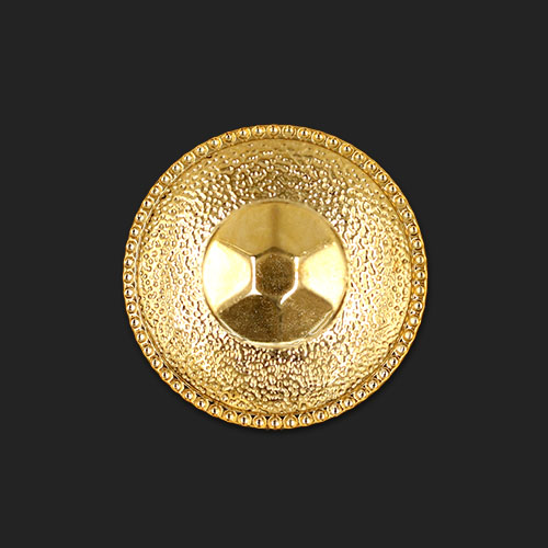 20562 Sullivans 18mm Round Plastic Button With Pinnacle - Gold - 28 In A Tube