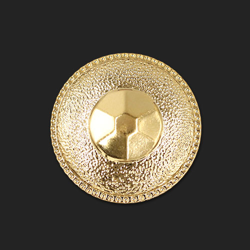 20563 Sullivans 21mm Round Plastic Button With Pinnacle - Gold - 22 In A Tube