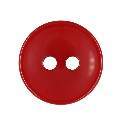 20599 Sullivans 37mm Round Plastic Button With Two Holes - Red - 35 In A Tube 