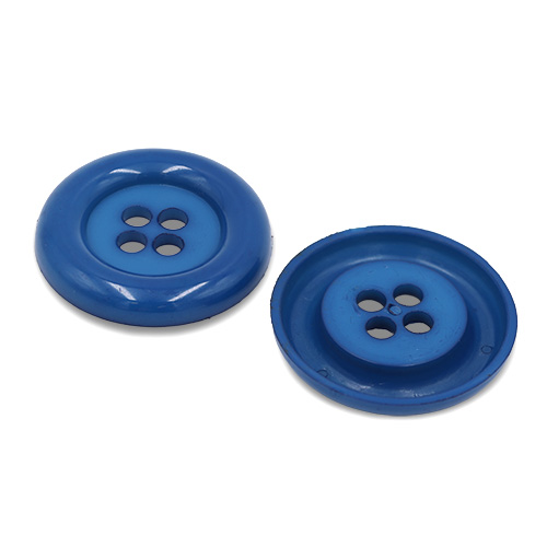 20620 Sullivans 49mm Round Plastic Button With Four Holes - Royal - 15 In A Tube 