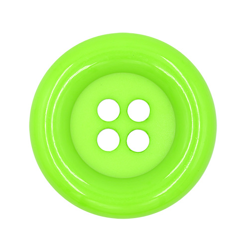 20622 Sullivans 49mm Round Plastic Button With Four Holes - Lime - 15 In A Tube 