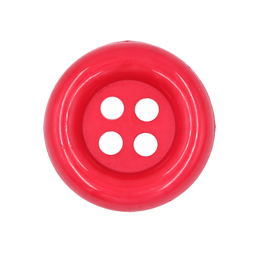 20630 Sullivans 38mm Round Plastic Button With Four Holes - Hot Pink - 25 In A Tube 