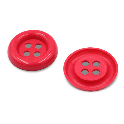 20630 Sullivans 38mm Round Plastic Button With Four Holes - Hot Pink - 25 In A Tube 
