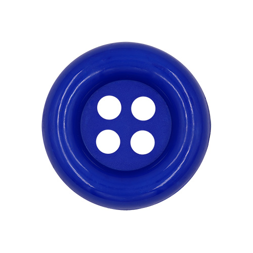20632 Sullivans 38mm Round Plastic Button With Four Holes - Royal - 25 In A Tube 
