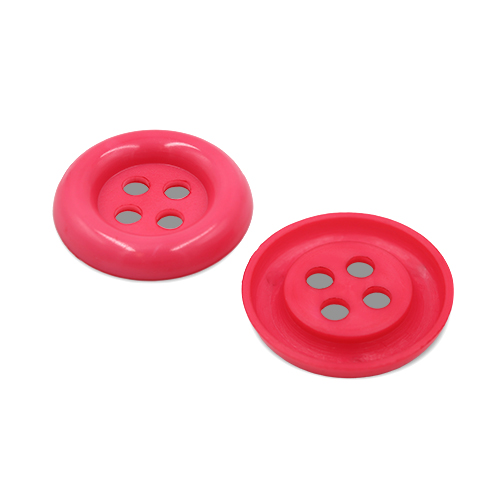 20642 Sullivans 30mm Round Plastic Button With Four Holes - Hot Pink - 30 In A Tube 
