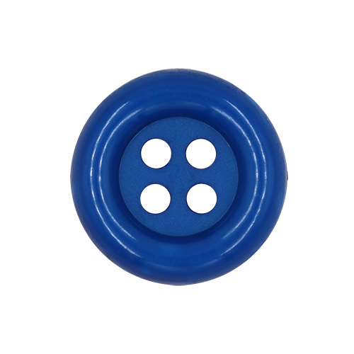 20644 Sullivans 30mm Round Plastic Button With Four Holes - Royal - 30 In A Tube 