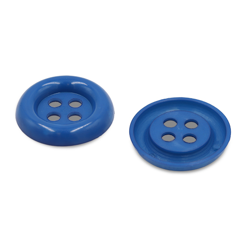 20644 Sullivans 30mm Round Plastic Button With Four Holes - Royal - 30 In A Tube 