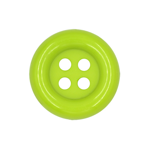 20646 Sullivans 30mm Round Plastic Button With Four Holes - Lime - 30 In A Tube 