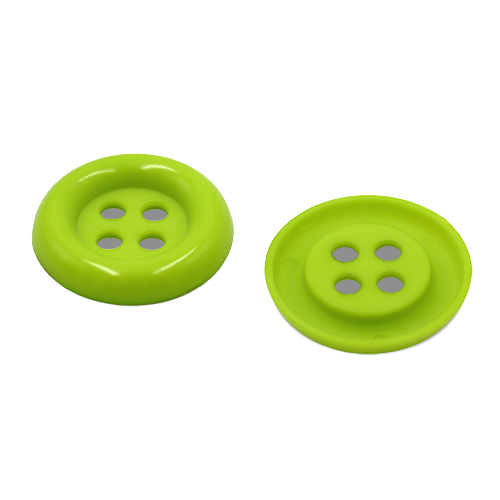 20646 Sullivans 30mm Round Plastic Button With Four Holes - Lime - 30 In A Tube 