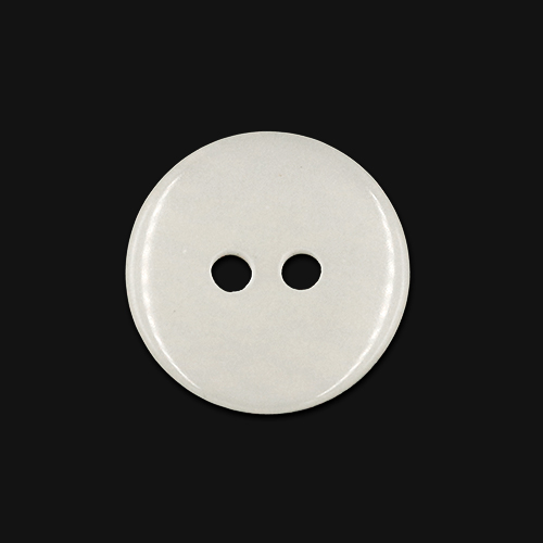 20660 Sullivans 13mm Round Plastic Button With Two Holes - Frosted White - 65 In A Tube